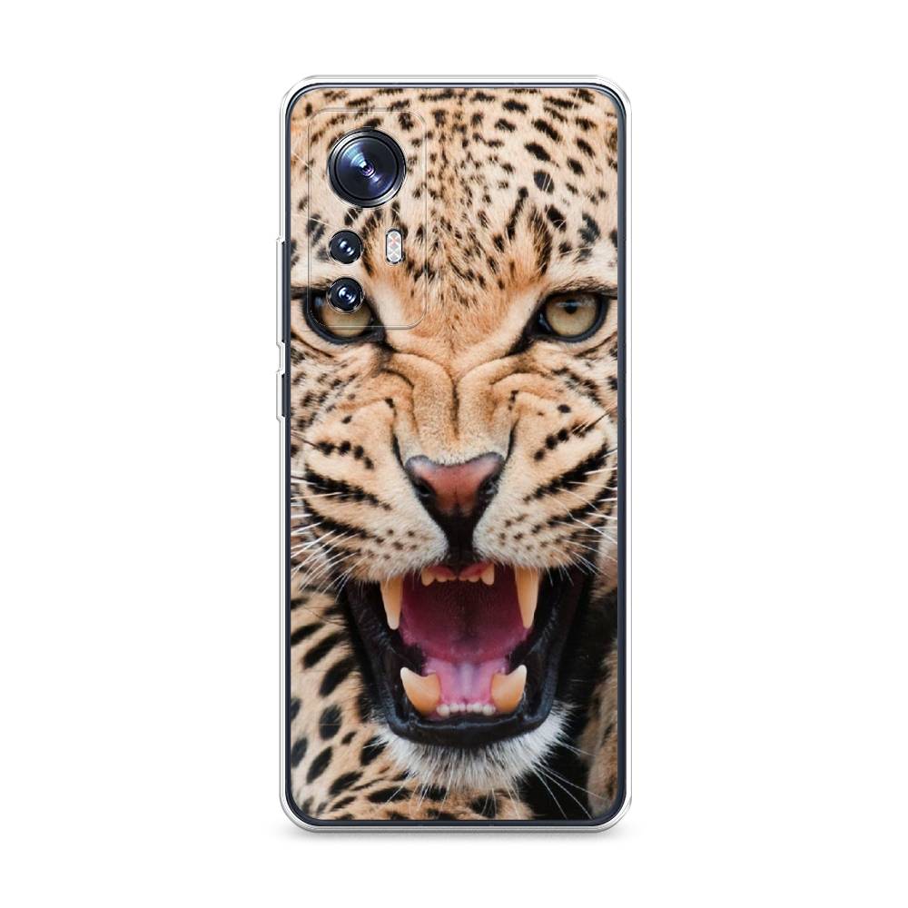 

Чехол на Xiaomi 12 "Леопард 3d", Бежевый;черный, 316050-6