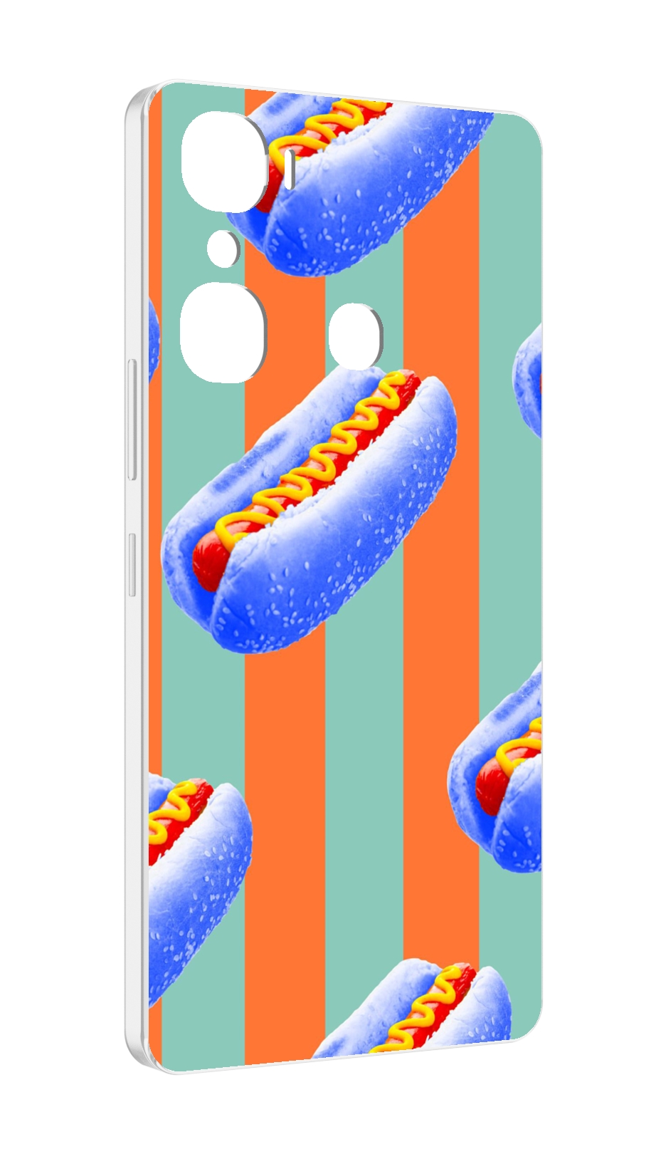 

Чехол MyPads синие хотдоги для Infinix Hot 12 Pro, Прозрачный, Tocco