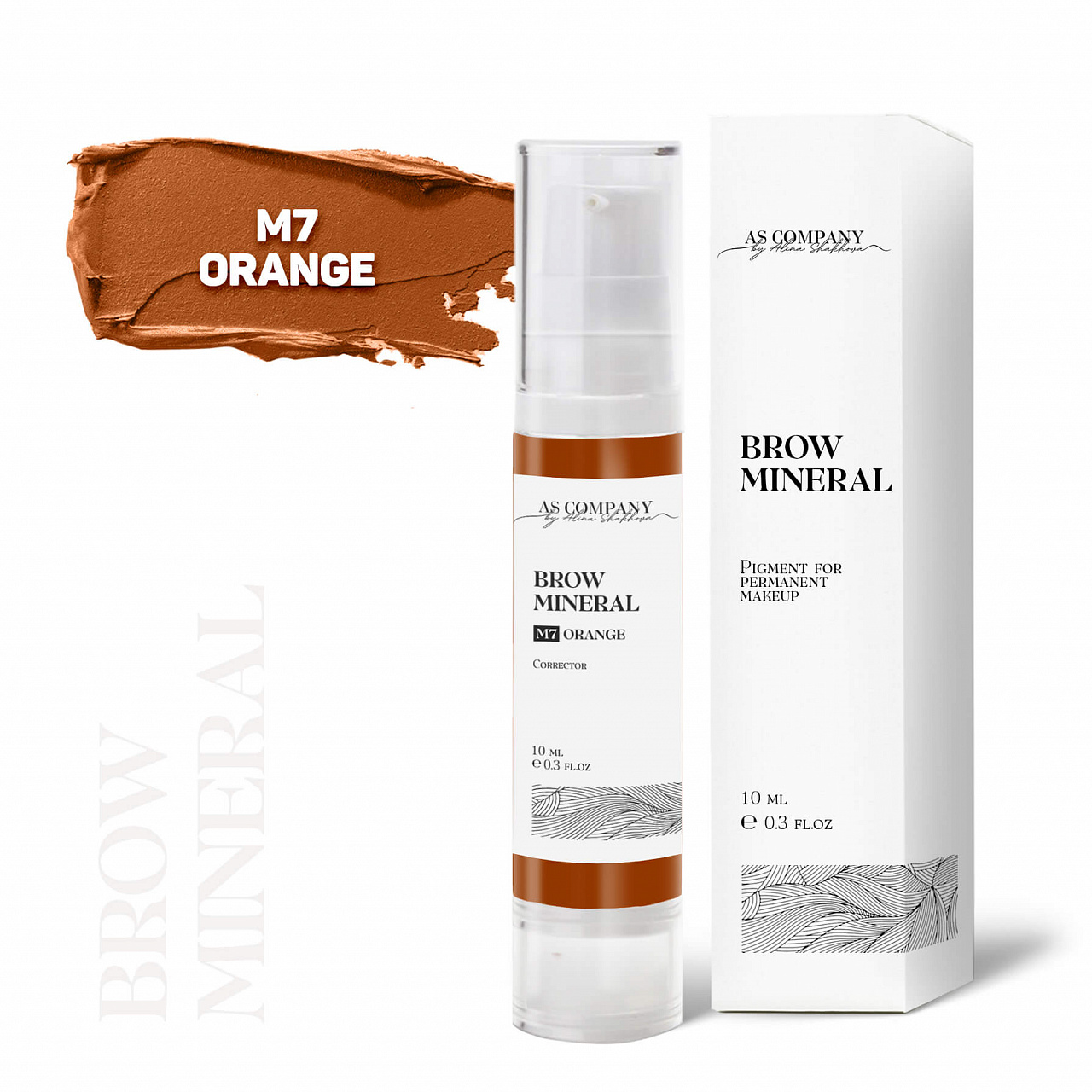 

M7 Orange Corrector 10ml, Brow Mineral (пигмент для бровей) TM AS-Company