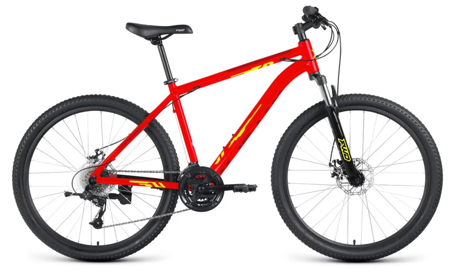 Велосипед горный Forward Katana 27,5 D AL красный/желтый