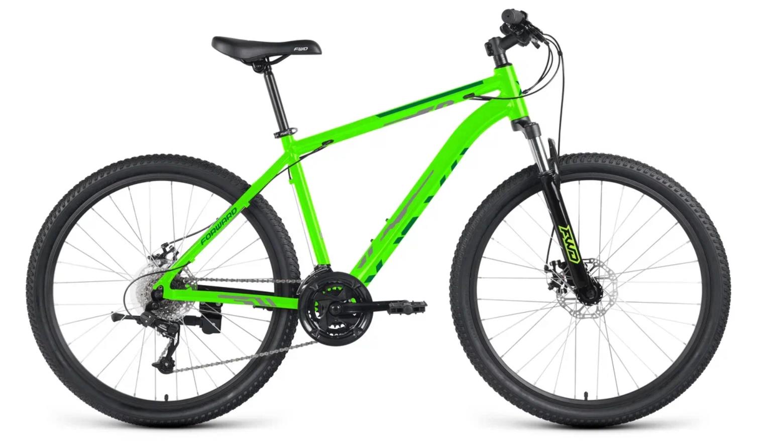 Велосипед горный Forward Katana 27,5 D AL зеленый/серый