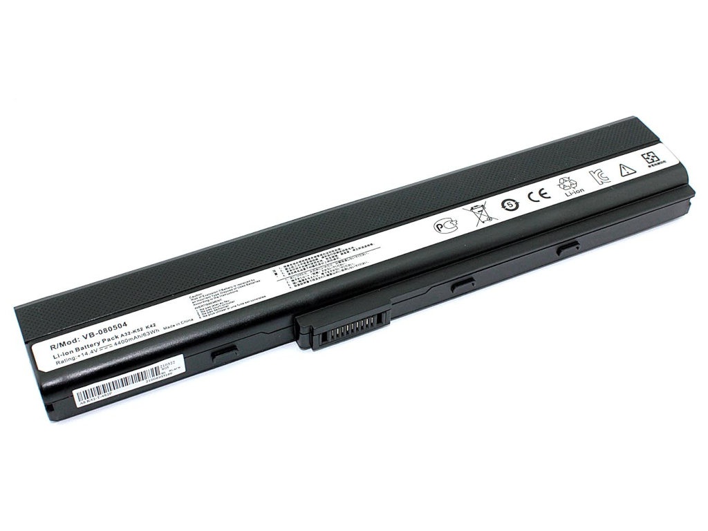 

Аккумулятор Vbparts для ASUS K52 4400mAh A32-K52 14.4V OEM Black 080504