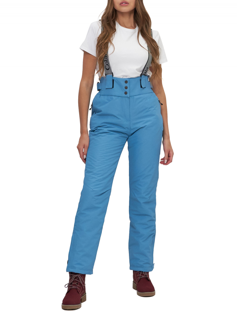 Полукомбинезон брюки горнолыжные женские AD66215Gl голубого цвета, 50