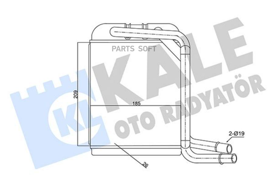 Радиатор Отопителя Volkswagen Multivan V/ Vi/ Transporter V/ Vi Heater KALE арт. 347380