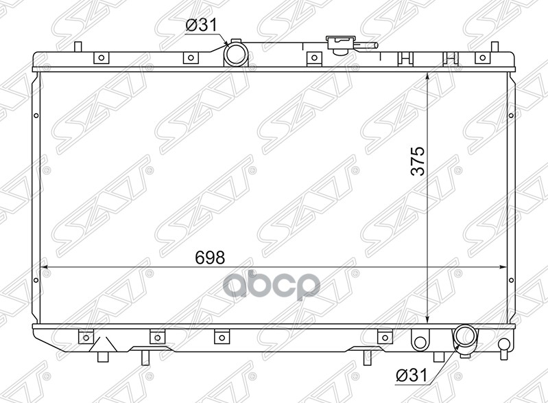 

Радиатор Toyota Corona Premio/Carina/Avensis/Caldina 96-02 Diesel Sat арт. TY0002-CT210