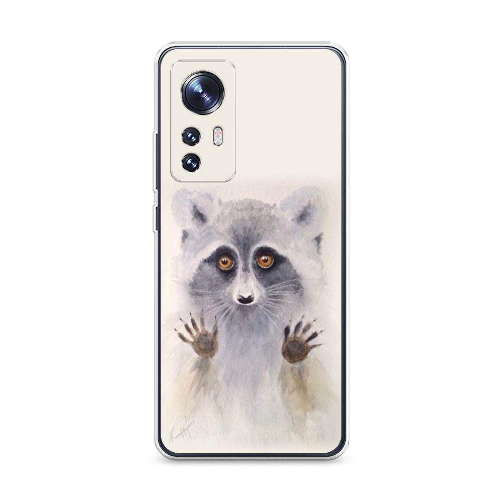 

Чехол на Xiaomi 12 "Енот за стеклом", Бежевый;серый, 316050-4