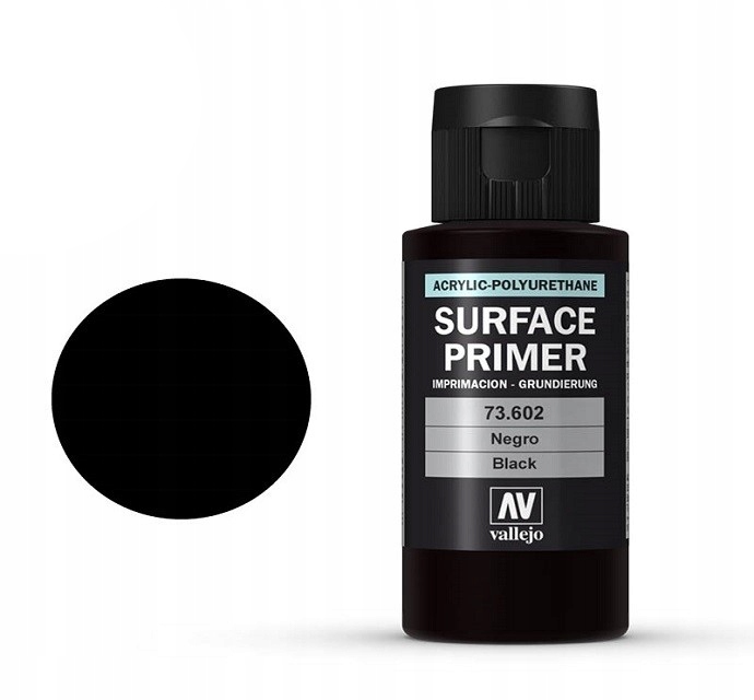 фото Краска для моделизма vallejo surface primer 602-60ml black