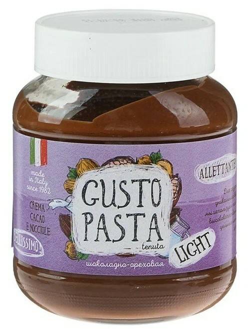

Паста Gusto Pasta ореховая с добавлением какао 350 г