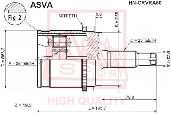 

Шрус ASVA HNCRVRA50