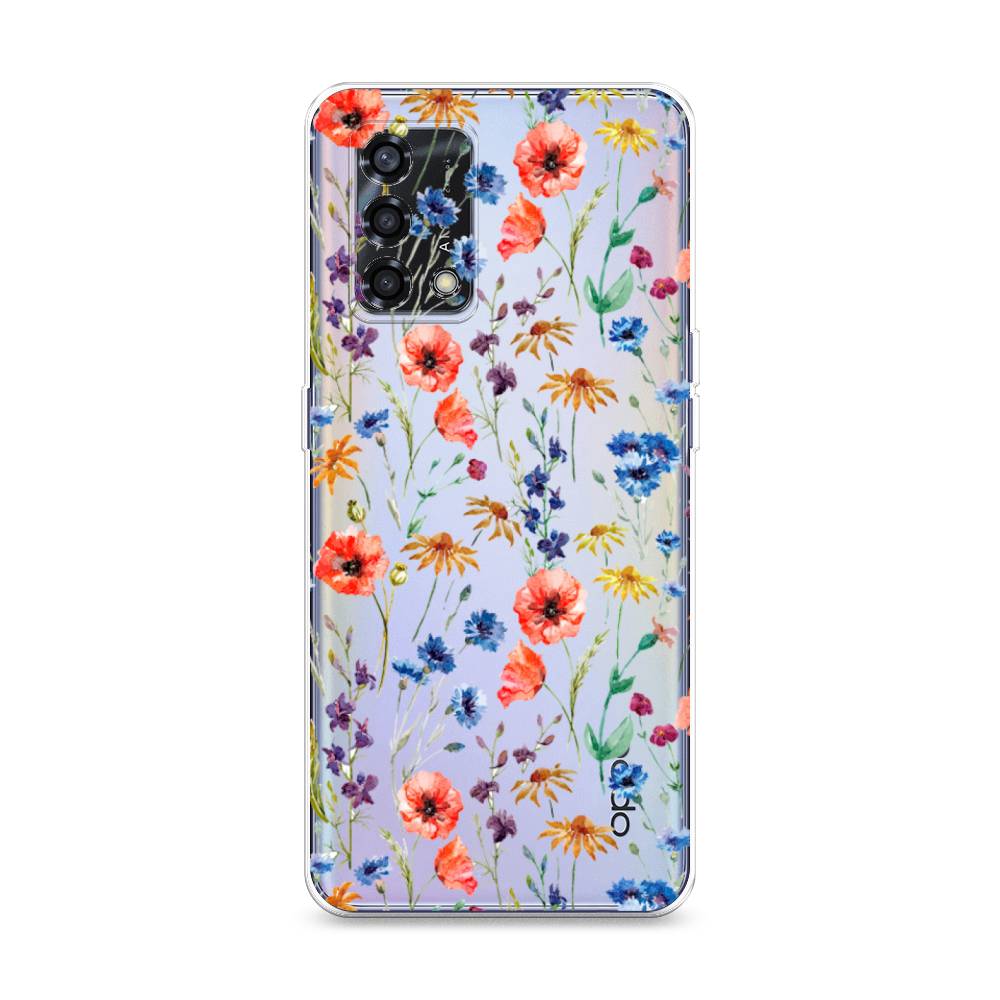 

Чехол Awog на Oppo Reno 6 Lite "Маки и васильки фон", 259550-8