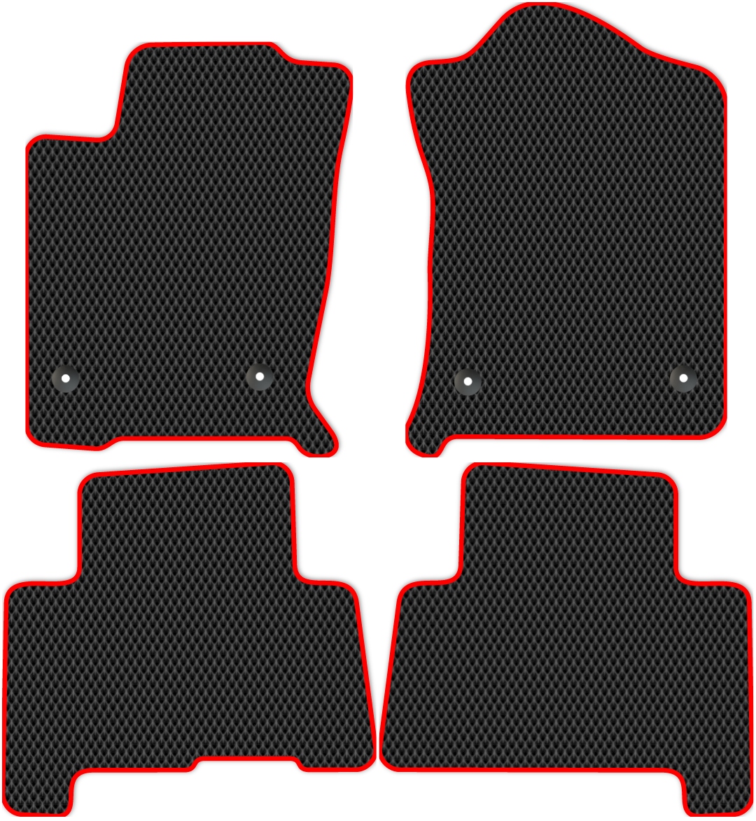 

Коврики ЭВА в салон для Haval H9 2015 - Н.В., 4 шт. черный, красный кант, 6803-S4Y-H