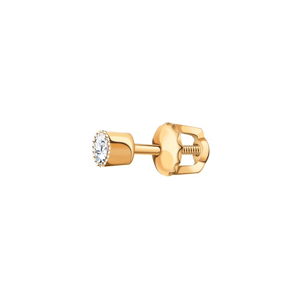 

Моносерьга из красного золота Golden Eagle 2695, фианит, 2695