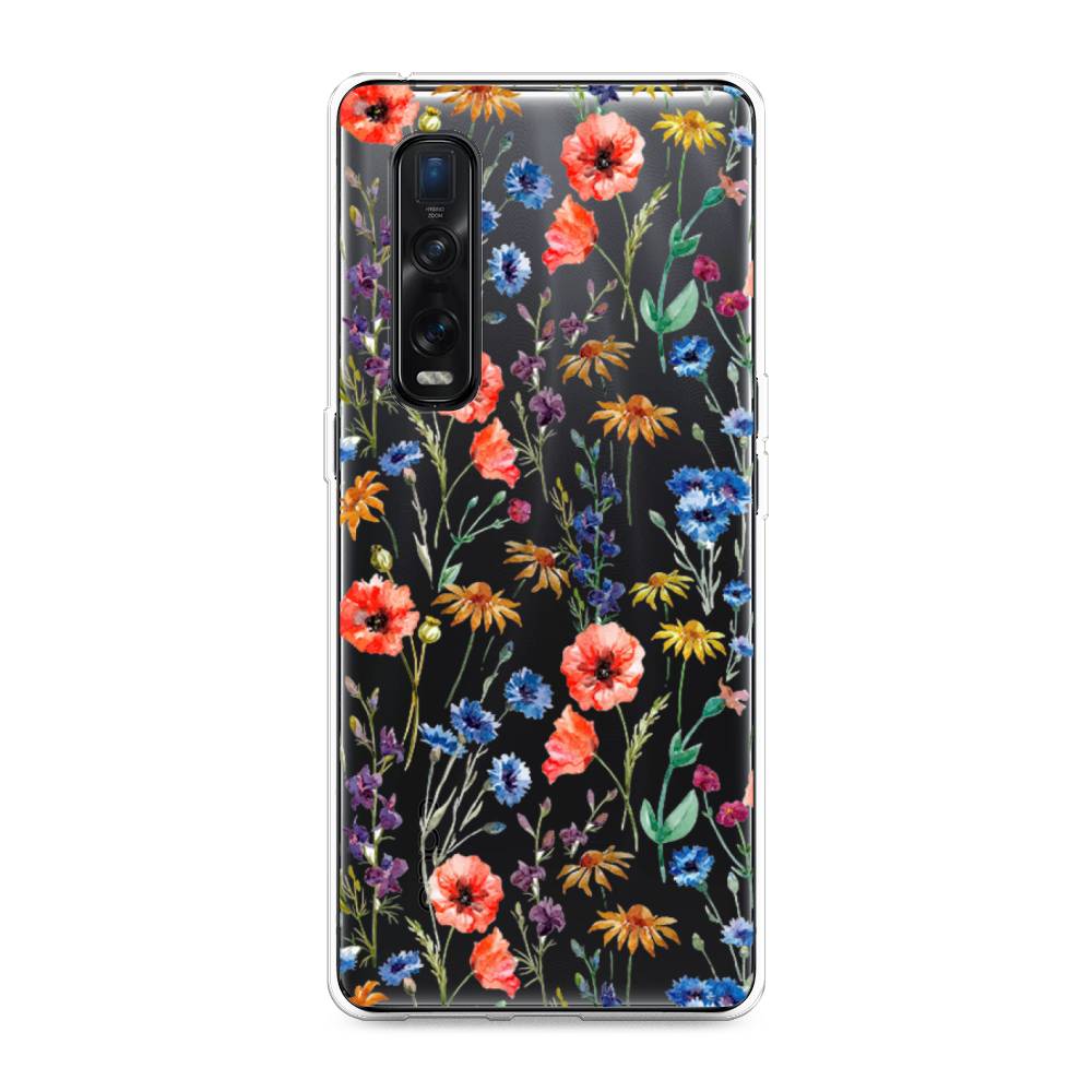 

Чехол Awog на Oppo Find X2 Pro "Маки и васильки фон", 253350-8
