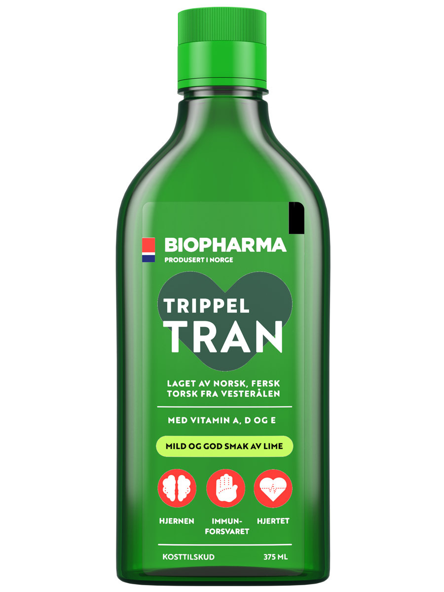 Купить Рыбий жир омега-3 BIOPHARMA Trippel Tran Omega-3 Лайм 375 мл