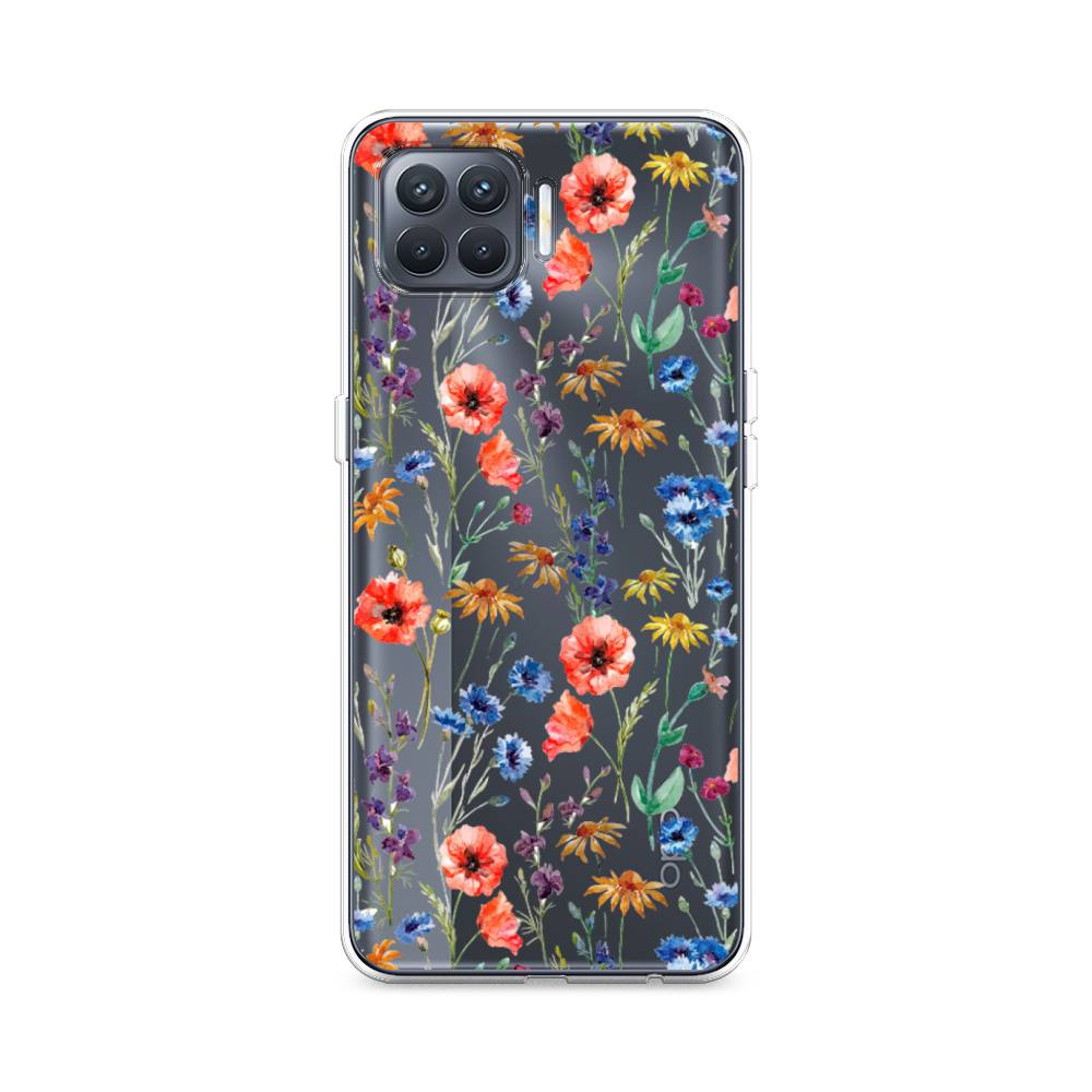 

Чехол Awog на Oppo Reno 4 Lite/A93 "Маки и васильки фон", 255350-8