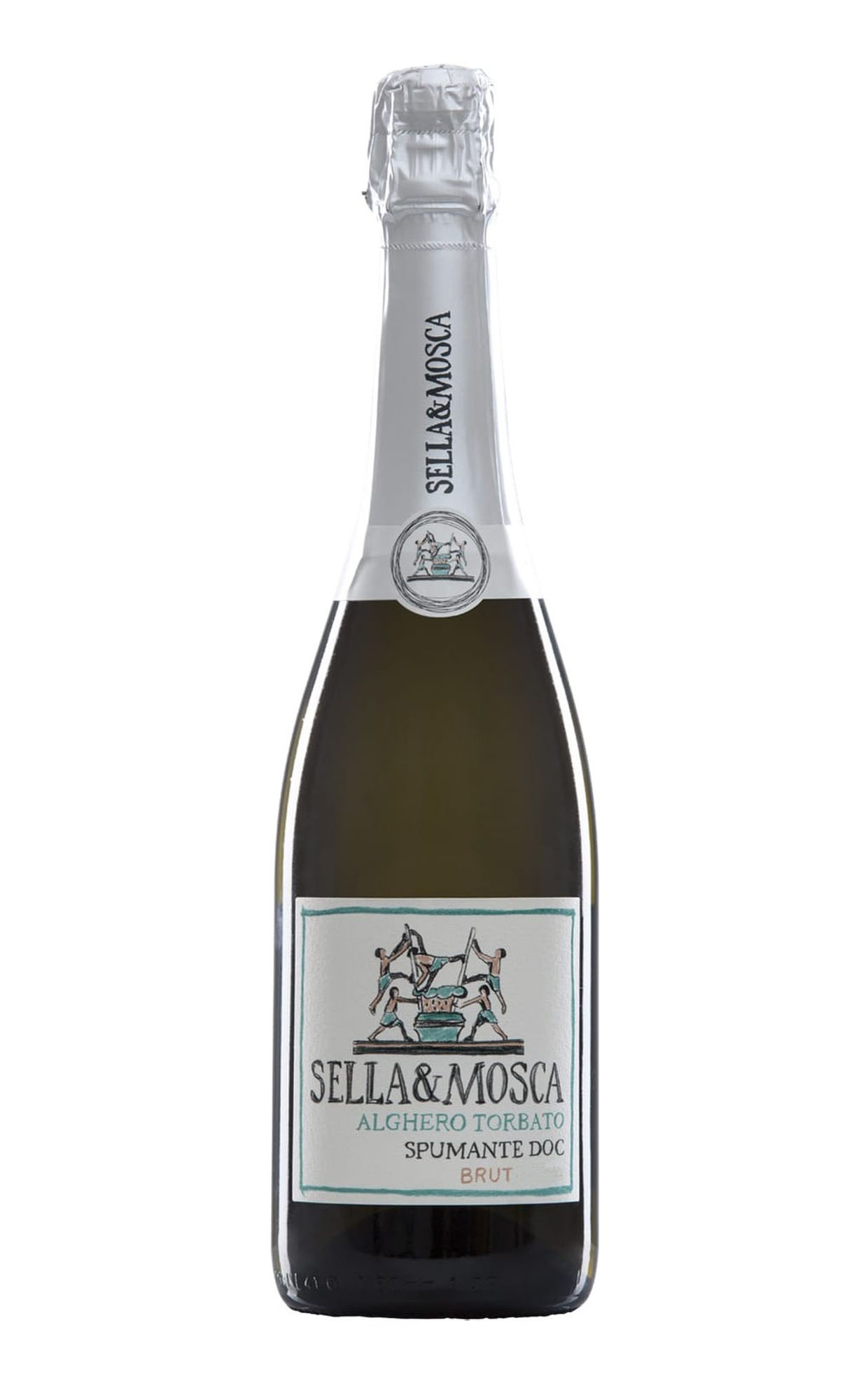 фото Игристое вино брют белое sella & mosca spumante brut 2016, италия, 0.75 л