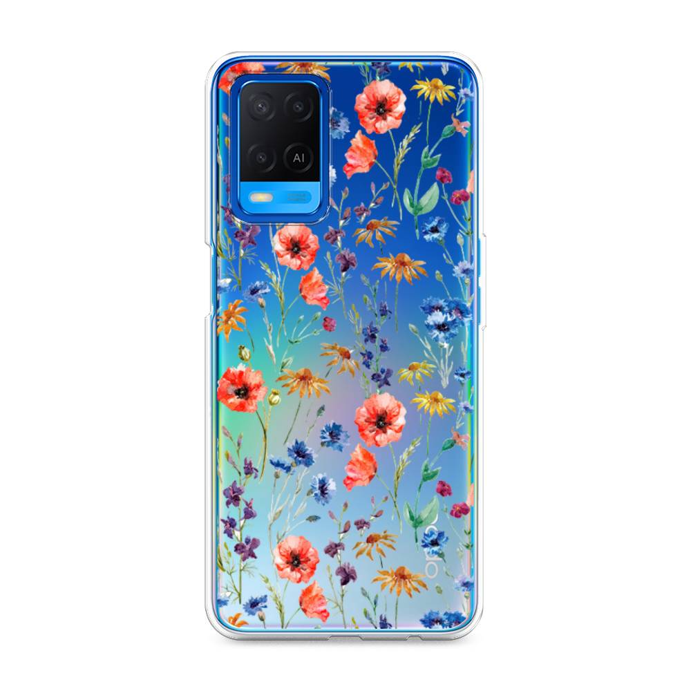 

Чехол Awog на Oppo A54 "Маки и васильки фон", 256150-8