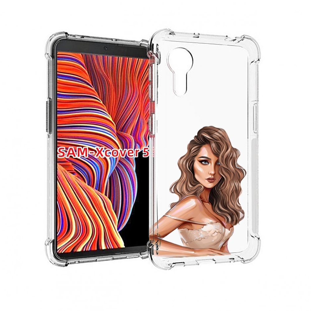 

Чехол MyPads Кудрявая-девушка женский для Samsung Galaxy Xcover 5, Прозрачный, Tocco
