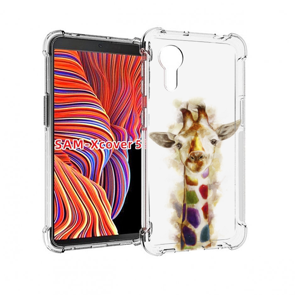 Чехол MyPads Красочный жираф для Samsung Galaxy Xcover 5