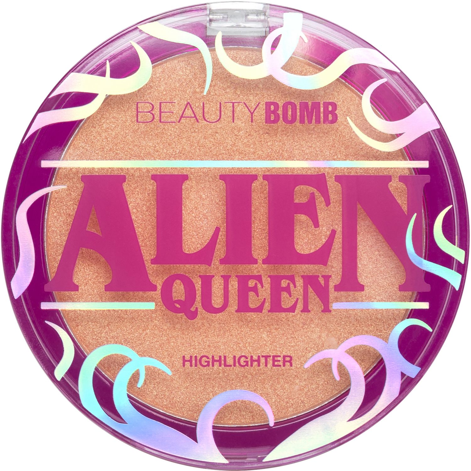 Хайлайтер Beauty Bomb Alien Queen  с золотистым сиянием, персиковый, №01, 6 г influence beauty хайлайтер с сияющими частицами lunar