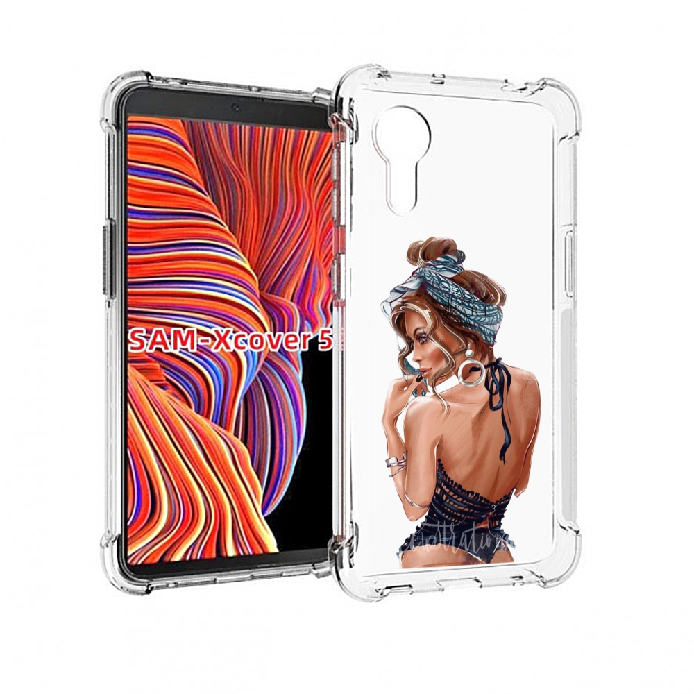 

Чехол MyPads Красивая-дама женский для Samsung Galaxy Xcover 5, Прозрачный, Tocco