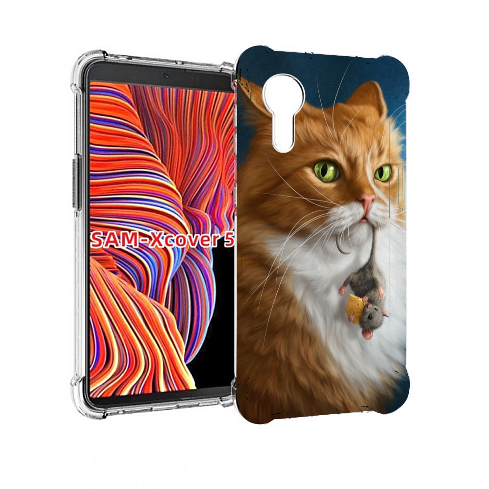Чехол MyPads Кот-и-мышь для Samsung Galaxy Xcover 5