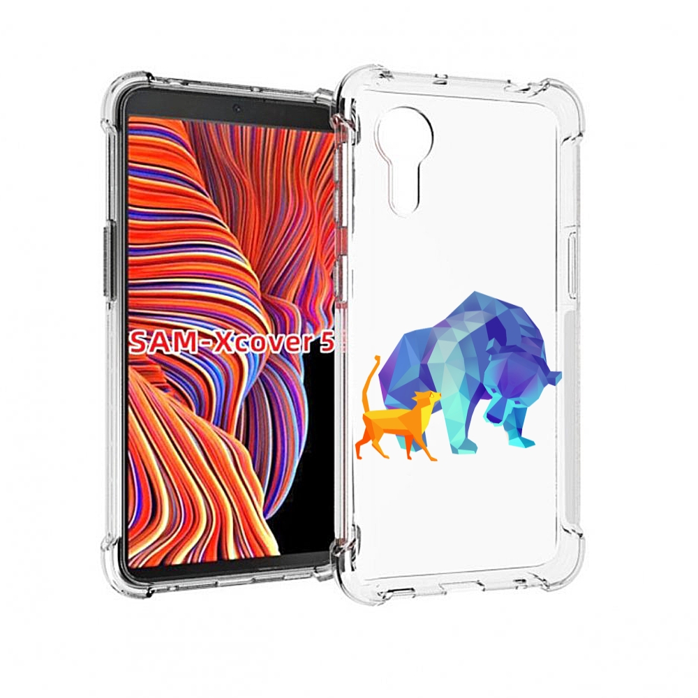 

Чехол MyPads Кот-и-медведь для Samsung Galaxy Xcover 5, Прозрачный, Tocco
