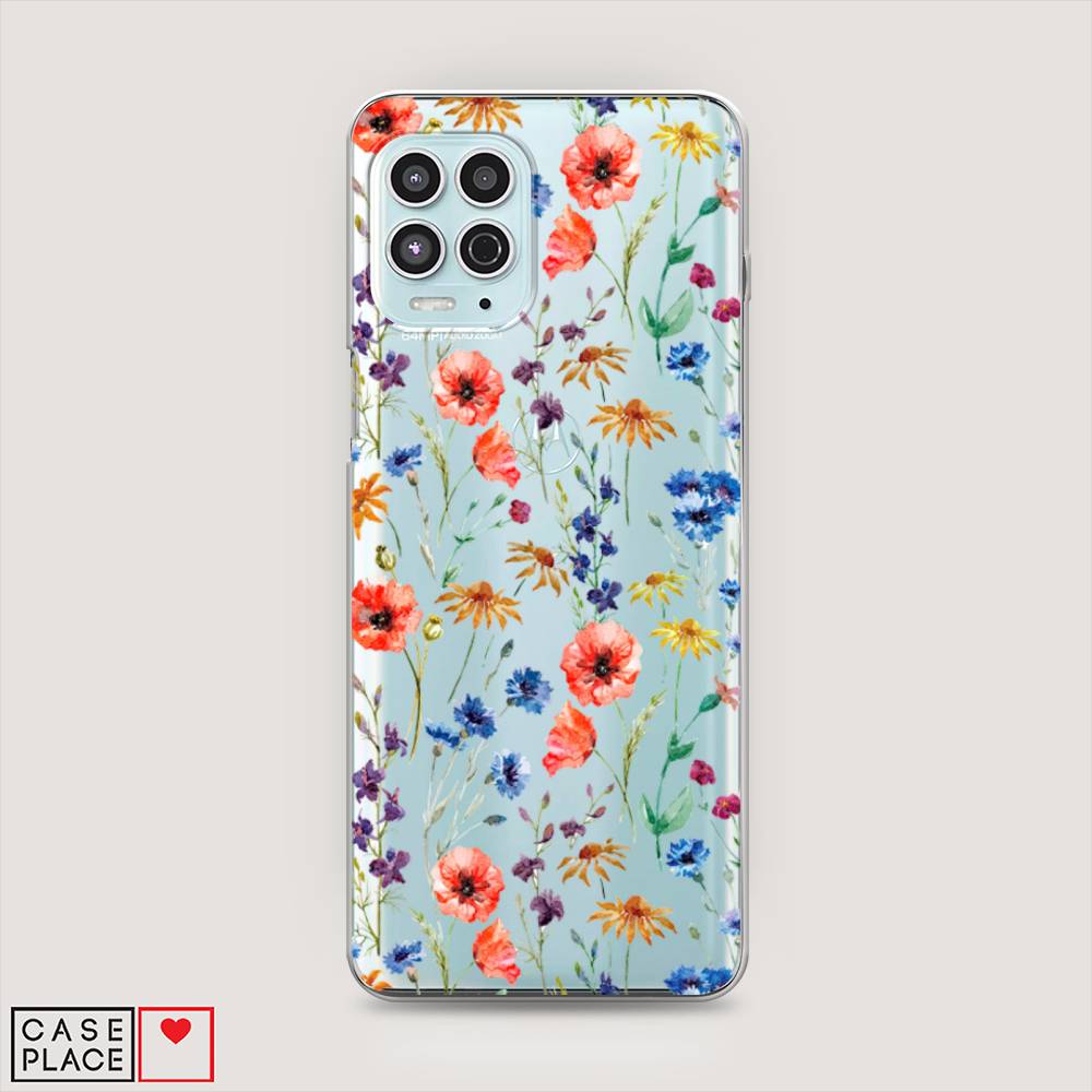 

Чехол Awog на Motorola Moto G100 "Маки и васильки фон", 241650-8