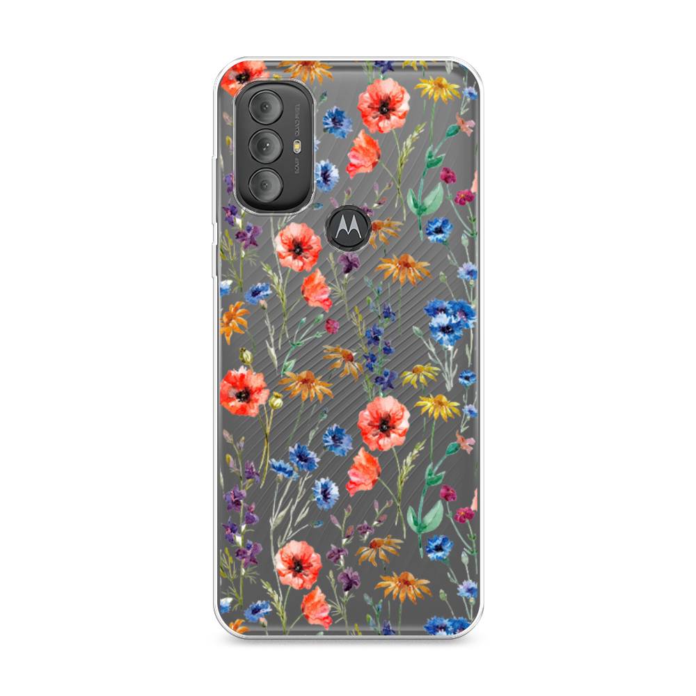 

Чехол Awog на Motorola Moto G Power 2022 "Маки и васильки фон", 242850-8