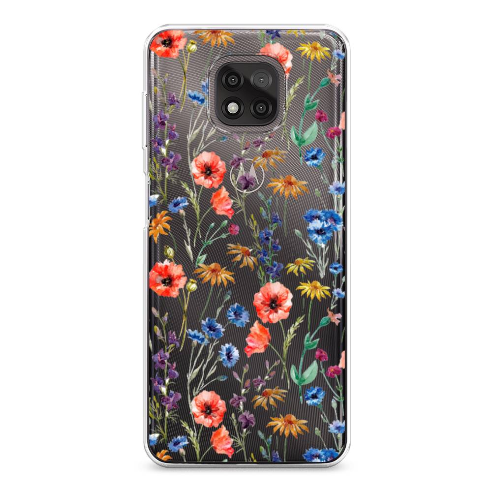 

Чехол Awog на Motorola Moto G Power 2021 "Маки и васильки фон", 242750-8