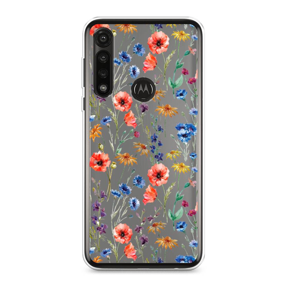 

Чехол Awog на Motorola Moto G Power 2020 "Маки и васильки фон", 242650-8