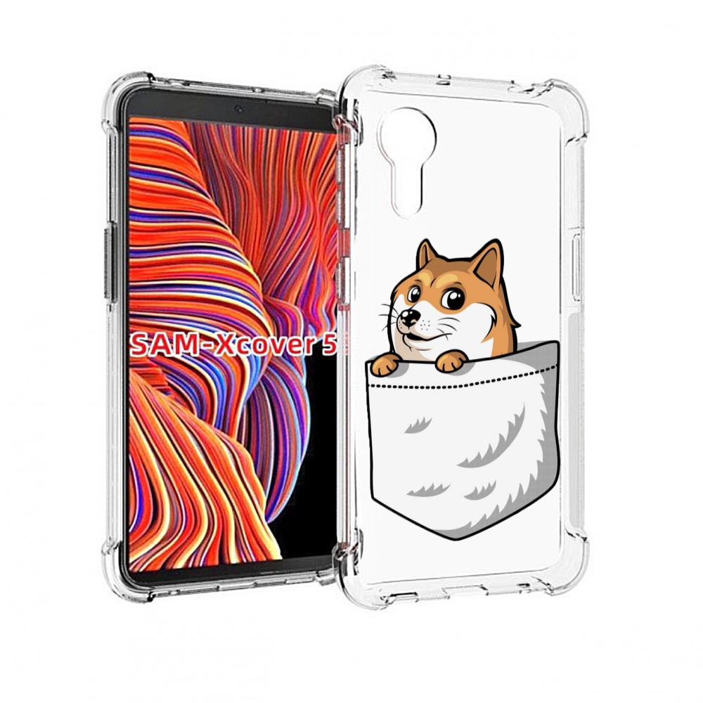 

Чехол MyPads Корги в кармане для Samsung Galaxy Xcover 5, Прозрачный, Tocco