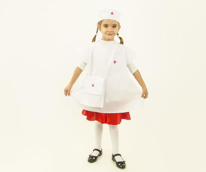 Карнавальный костюм МиниВини Маленький доктор халат шапочка сумка рост 110-116 см 2716140