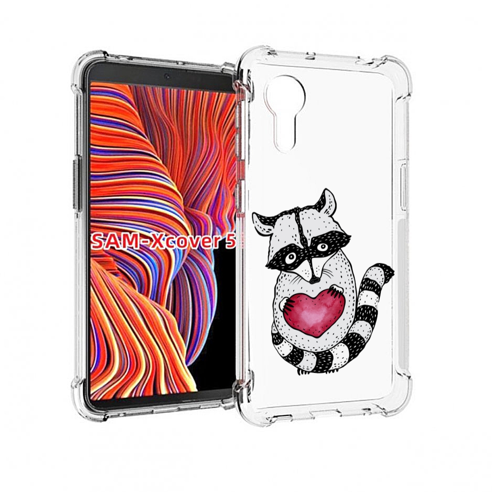 

Чехол MyPads Енот с сердечком для Samsung Galaxy Xcover 5, Прозрачный, Tocco