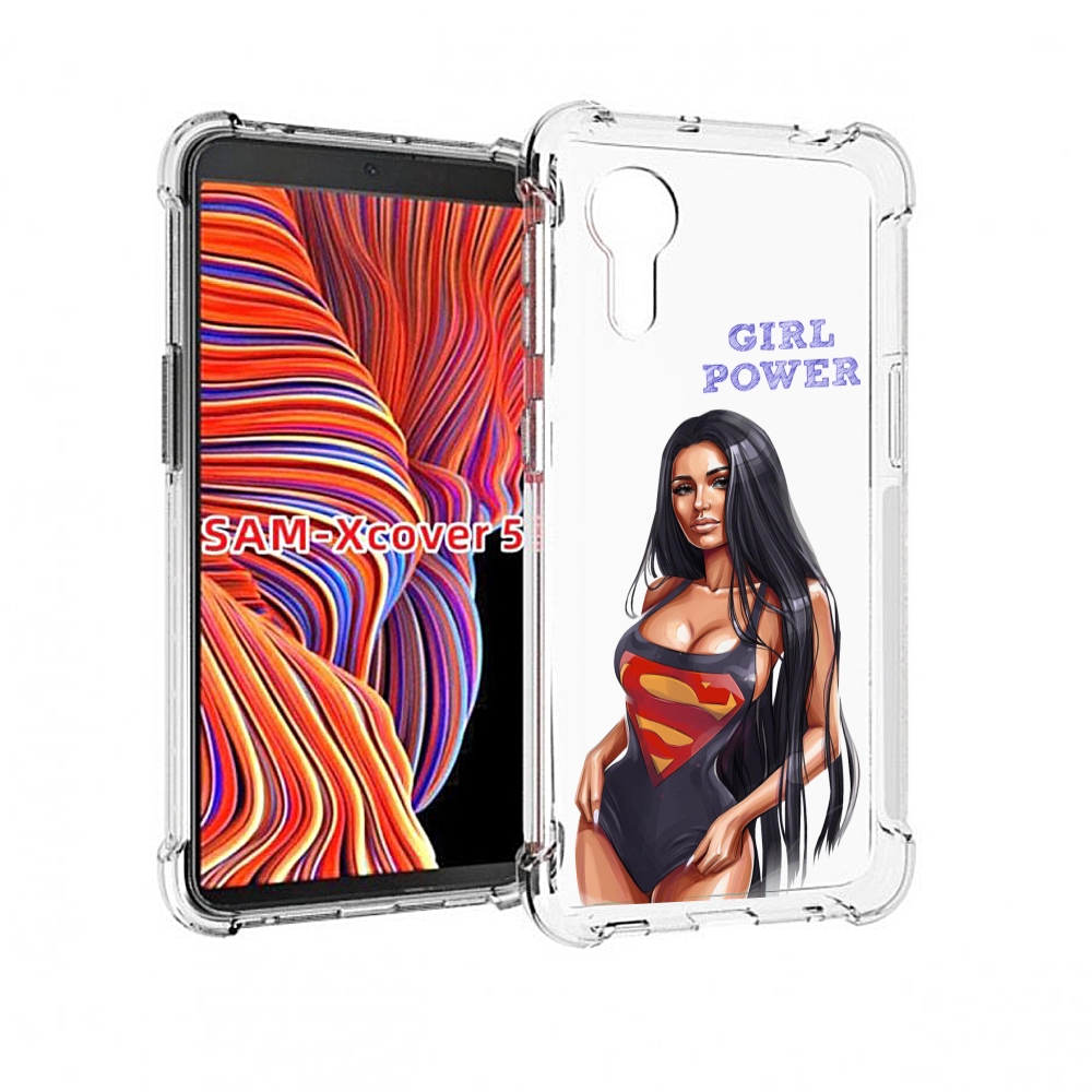 

Чехол MyPads Девушка-супермен женский для Samsung Galaxy Xcover 5, Прозрачный, Tocco