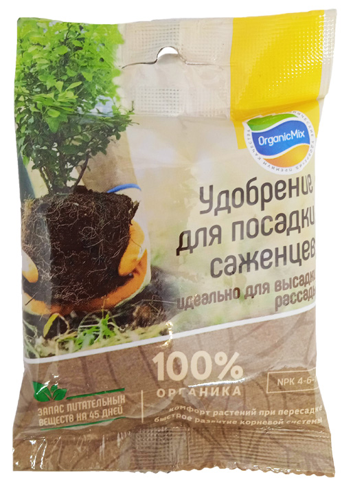 фото Удобрение "органик микс" для посадки саженцев 50г organicmix