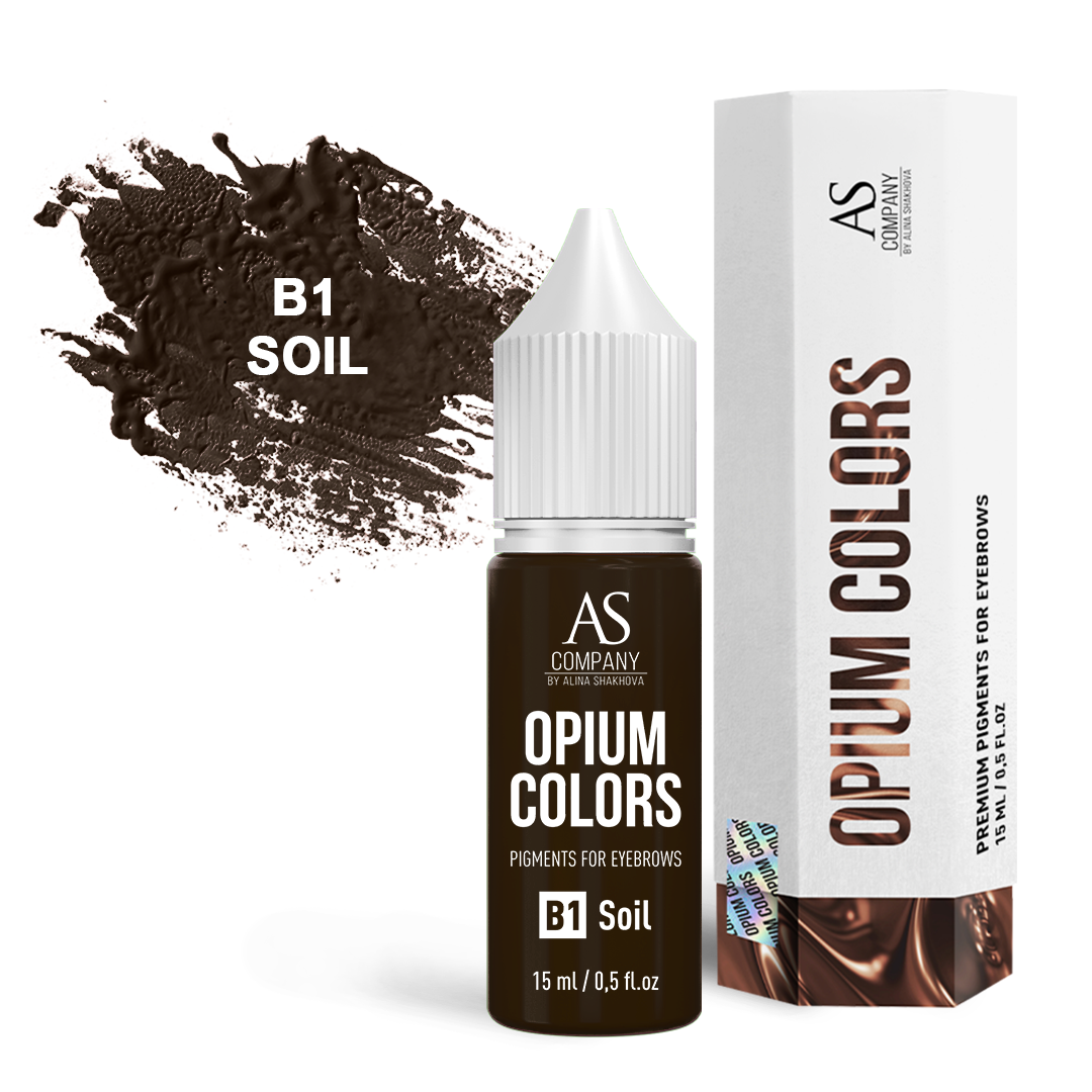 

Пигмент для бровей B1-SOIL, TM AS-Company OPIUM COLORS, 15мл