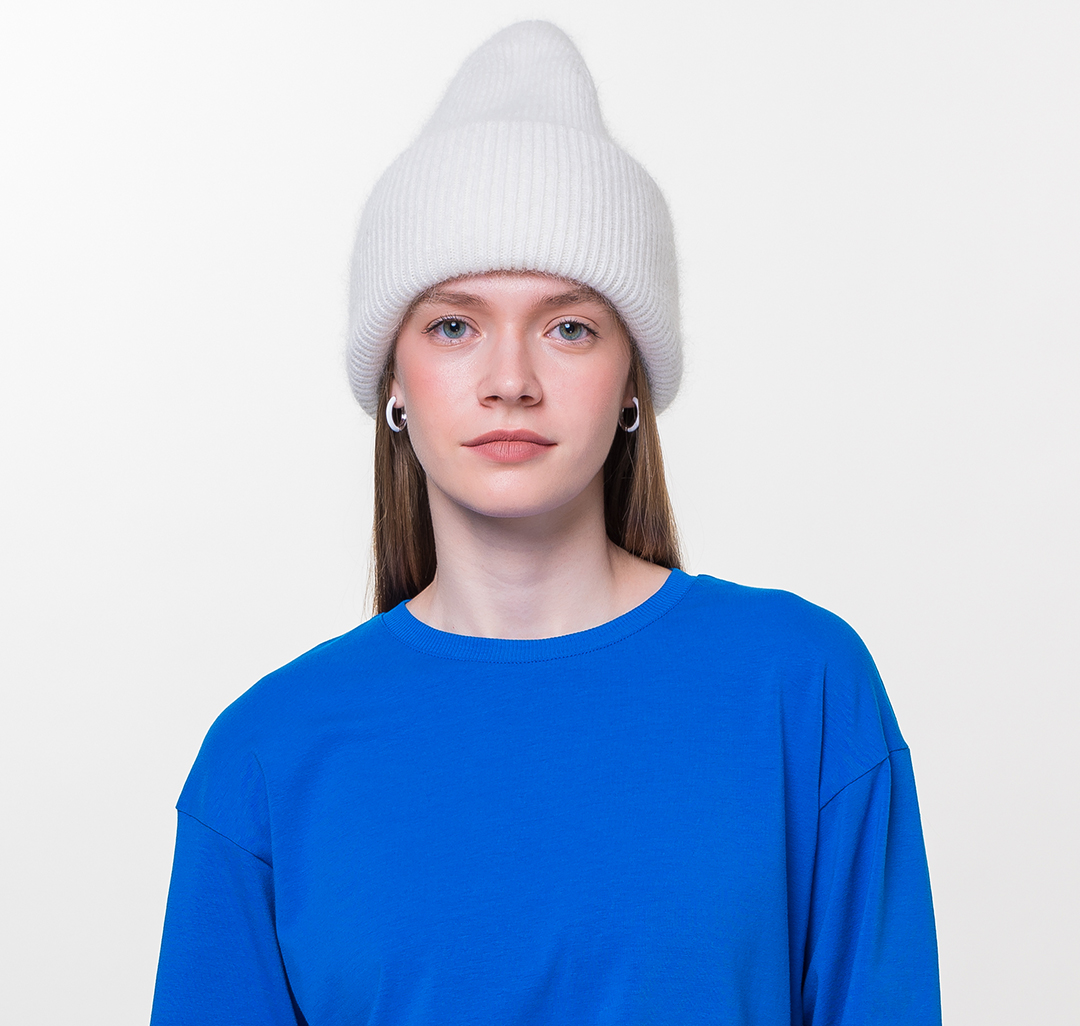 

Шапка женская Marmalato 1108-001 молочная, Белый, 1108-001