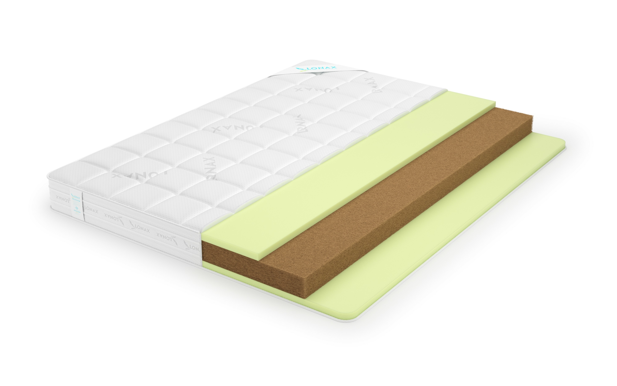 

Матрас Lonax Беспружинные Cocos 9 Comfort Eco 125х210, Бежевый;белый;серый;серебристый, Cocos 9 Comfort Eco