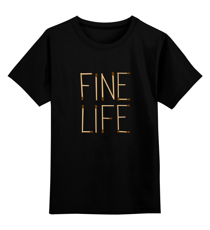 

Детская футболка Printio Fine life цв.черный р.116, 0000000784328