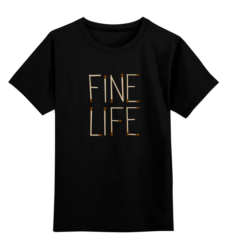 

Детская футболка классическая унисекс Printio Fine life, 0000000784020