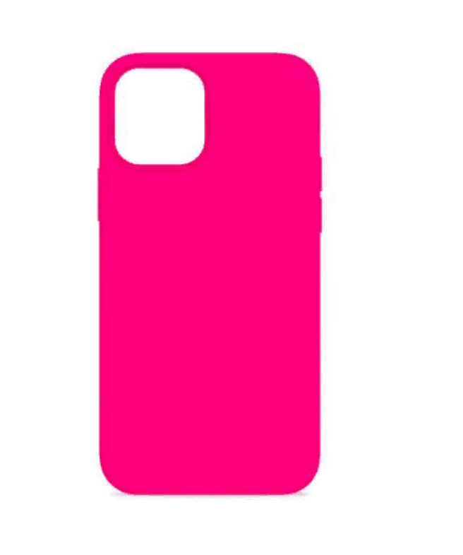 

Чехол iPhone 12/12 Pro (6.1) Silicon Сase APL WS (с лого) ( Ультра-розовый)