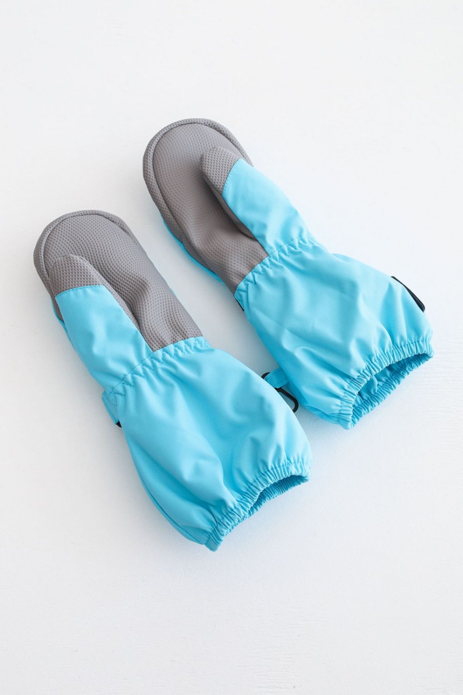 Варежки детские Minidino А-РУК-003, лазурь/серый, 14