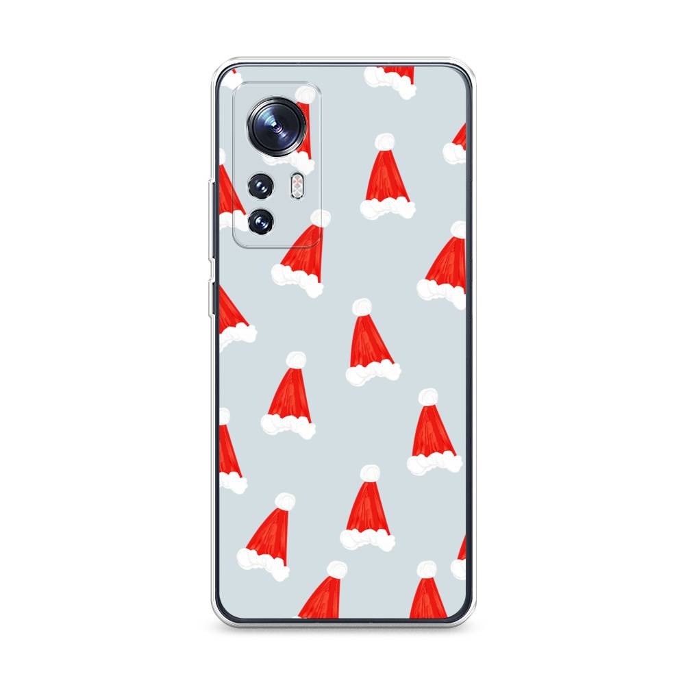 

Чехол на Xiaomi 12 "Новогодние шапочки", Белый;красный;серый, 316050-5