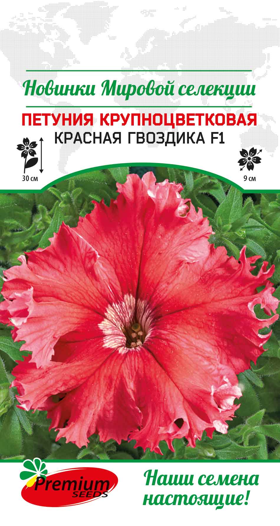 

Петуния крупноцветковая Красная гвоздика F1, 7 шт.
