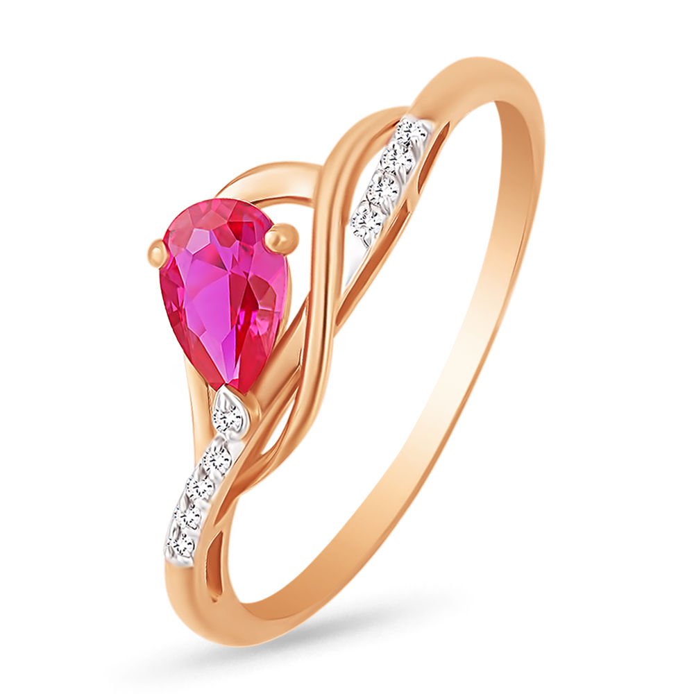 

Кольцо женское из красного золота с рубином, бриллиантом 585Gold 101008613, р, 101008613
