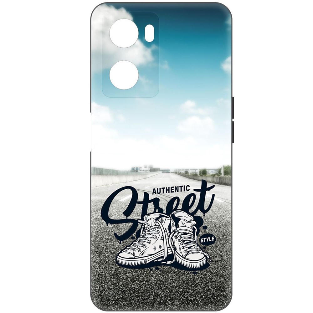 

Чехол-накладка Софт Кроссовки мужские Уличный стиль для Oppo A57s, Черный
