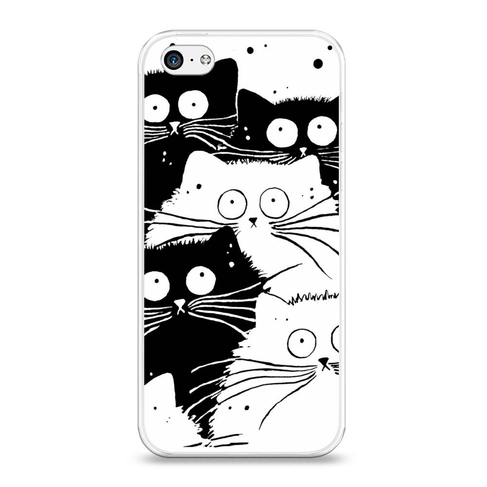 

Чехол Awog на Apple iPhone 5C / Айфон 5C "Коты черно-белые", Разноцветный, 10250-2