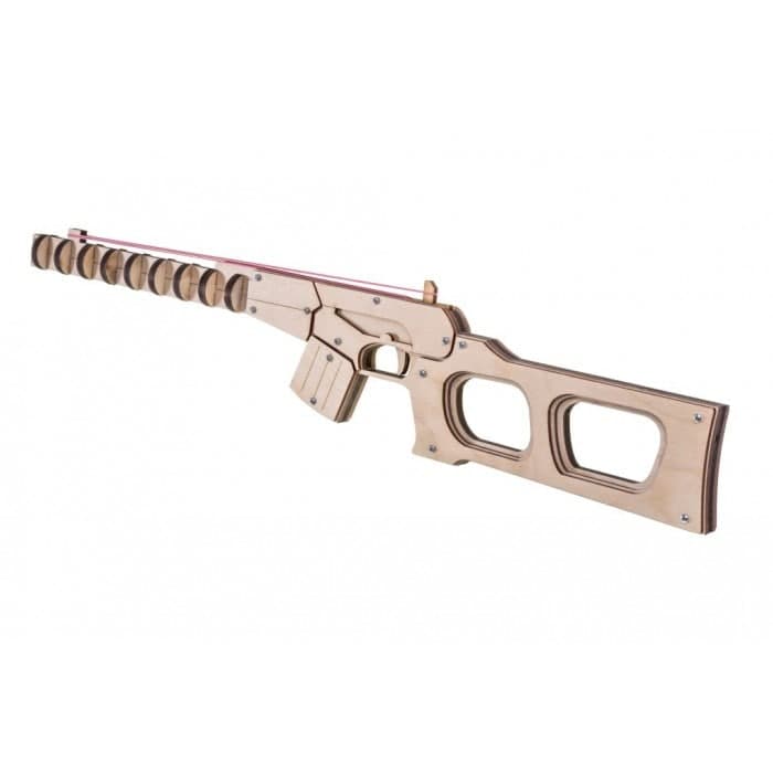 Автомат-резинкострел ВСС резинки и 3 мишении в комплекте