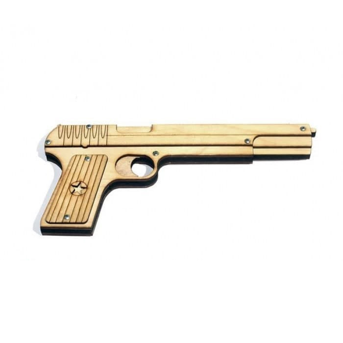 Пистолет-резинкострел ТТ-М резинки и 3 мишении в комплекте